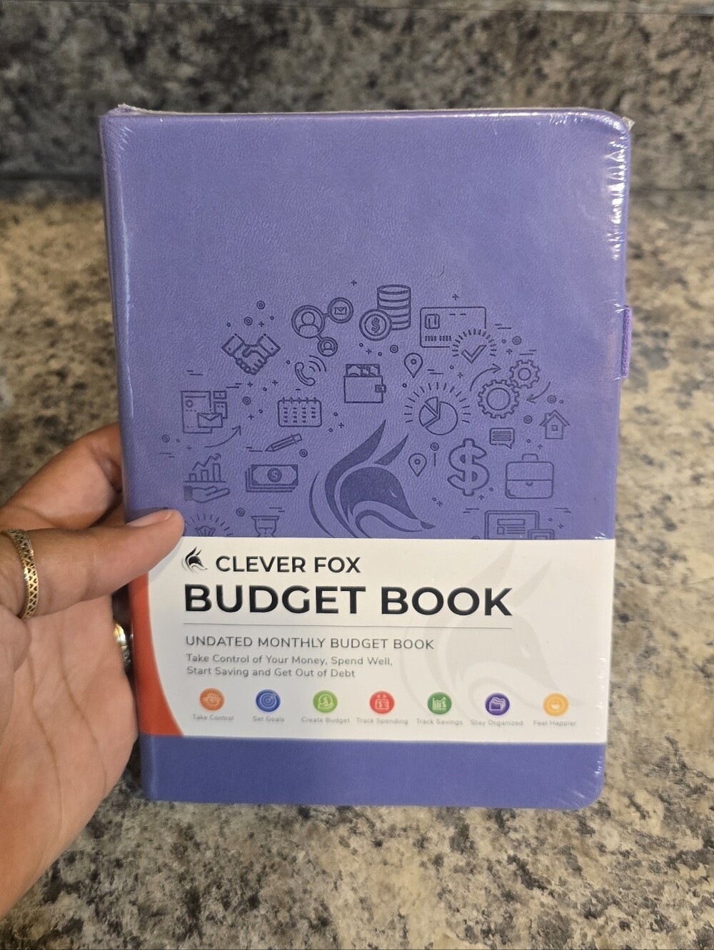 Clever Fox Budget Book Undated Monthly Budget Planner (Purple) NEW